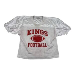 Vintage Kings College Football Jersey Mens Large White Mesh Rawlings NCAA 80s
